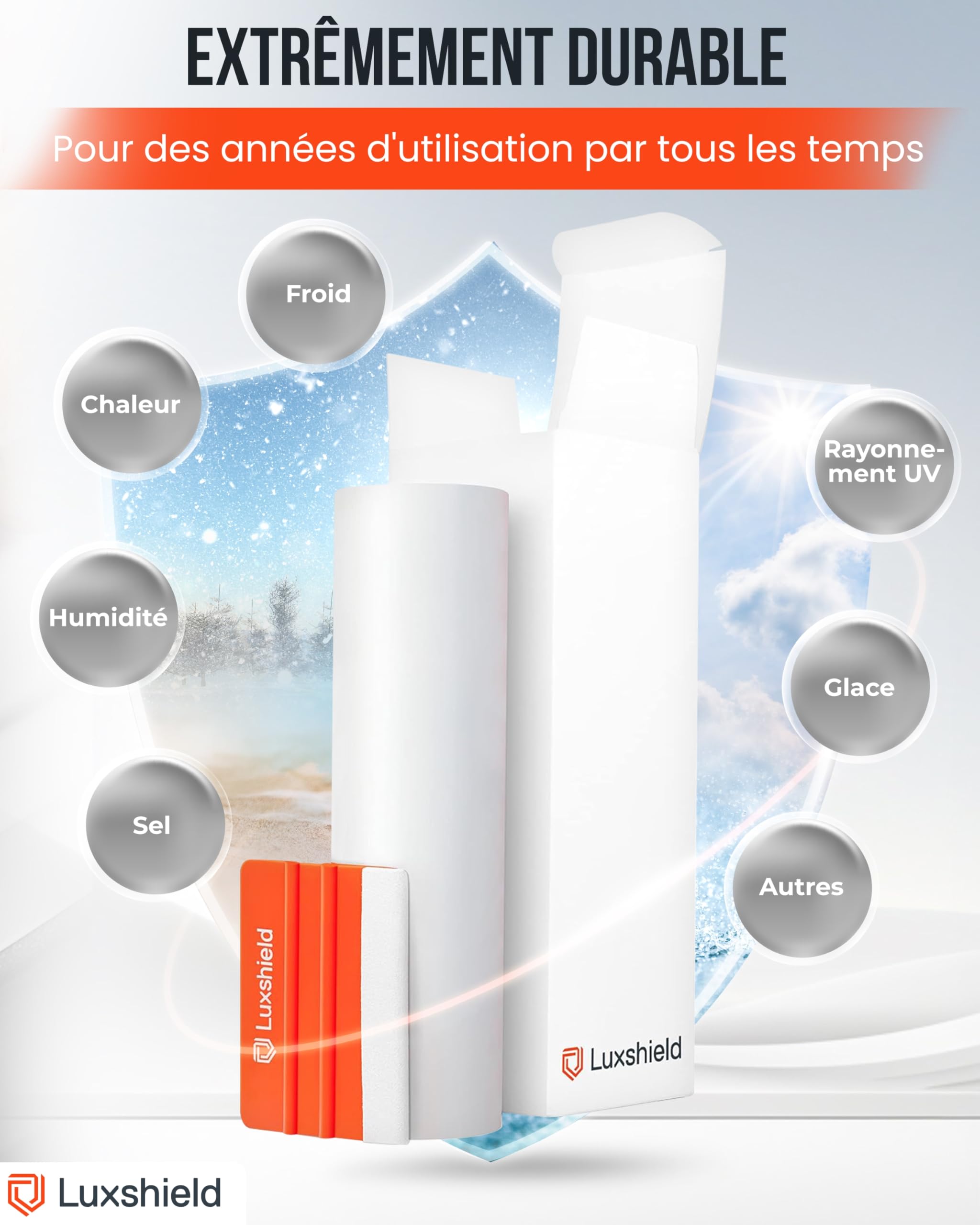 Luxshield Film de protection de peinture 15x200cm pour voitures, motos, vélos - autocollant, au mètre, transparent mat, fabriqué en Allemagne