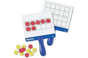 10 Frames for Classroom: Set of 4 with 100 Colorful Counters/Discs