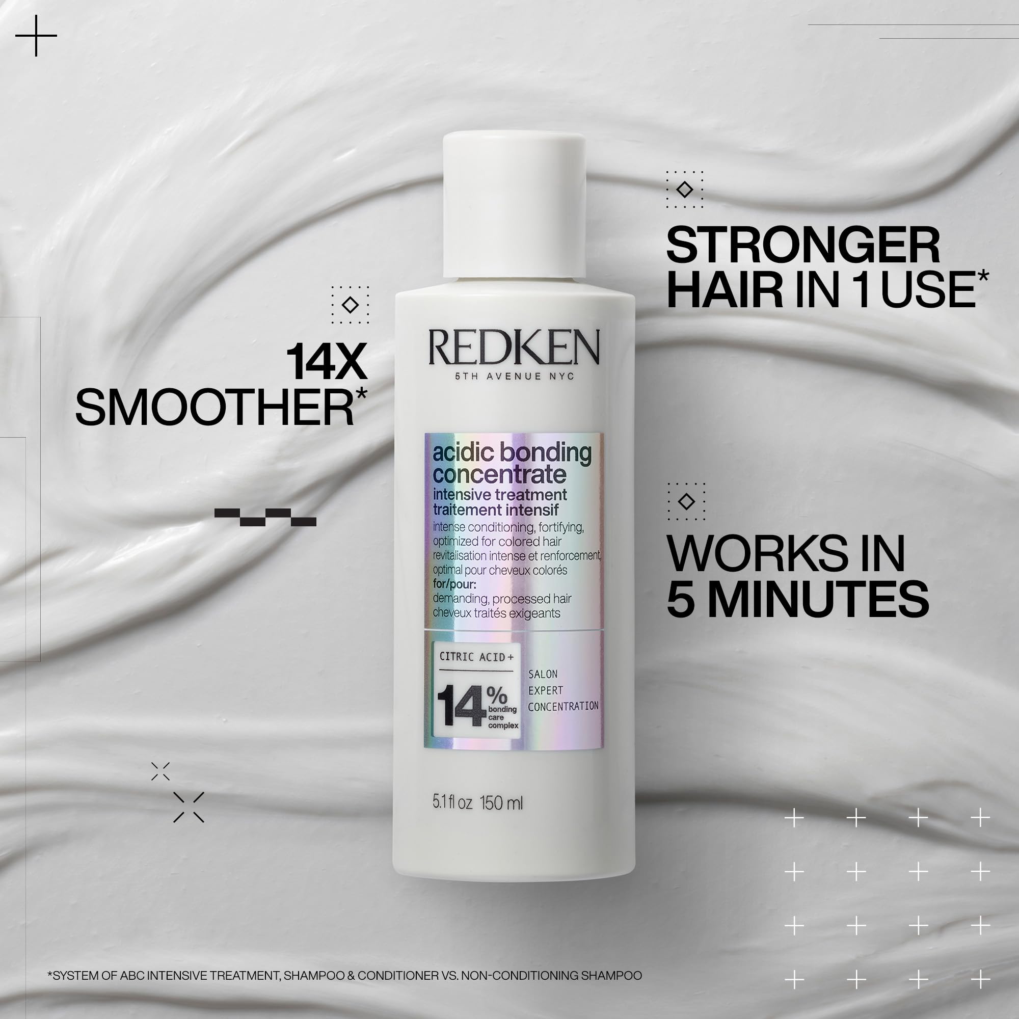 REDKEN Acidic Bonding Concentrate Intensive Pre-Treatment, Repairs Broken Bonds, For Damaged Hair, Bonding Care, 150ml - Image 2
