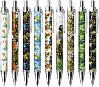 10PC Frog Pens Cute Fun Green Happy Froggy Animal Design Office Desk Supplies Stationery Gift Set Decoration Party Favors Back to School Stuff Must Haves Things for Students Teachers Appreciation