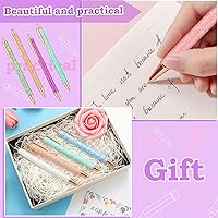 Vista 5 de BESARME 12 bolígrafos elegantes para mujer, bolígrafos con purpurina para niñas, regalos de cesta de Pascua, bolígrafos de diamantes de imitación