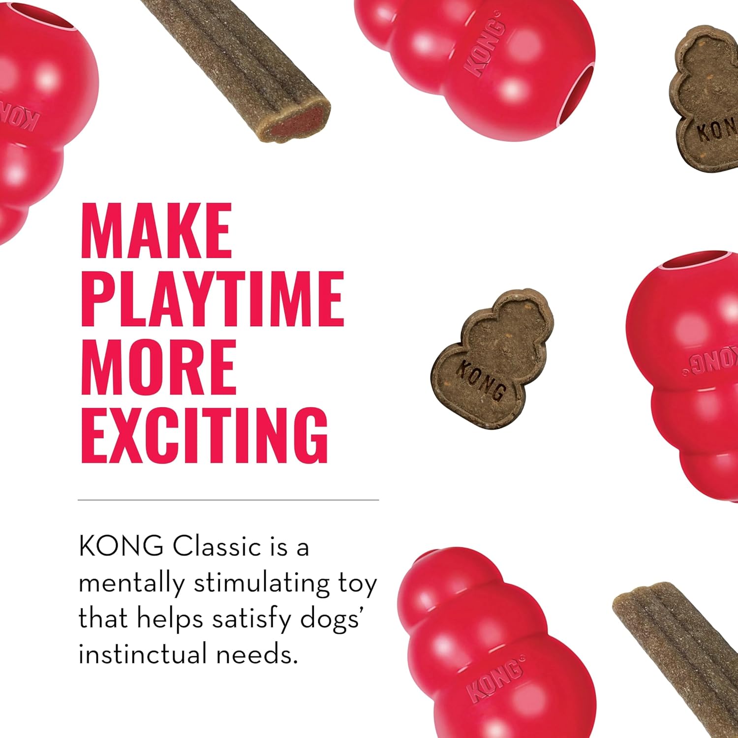 Kong Peanut Butter Treats Combo - Includes Kong Easy Treat Spray, Snacks & Enhanced Ziggies - Medium/Large Dogs