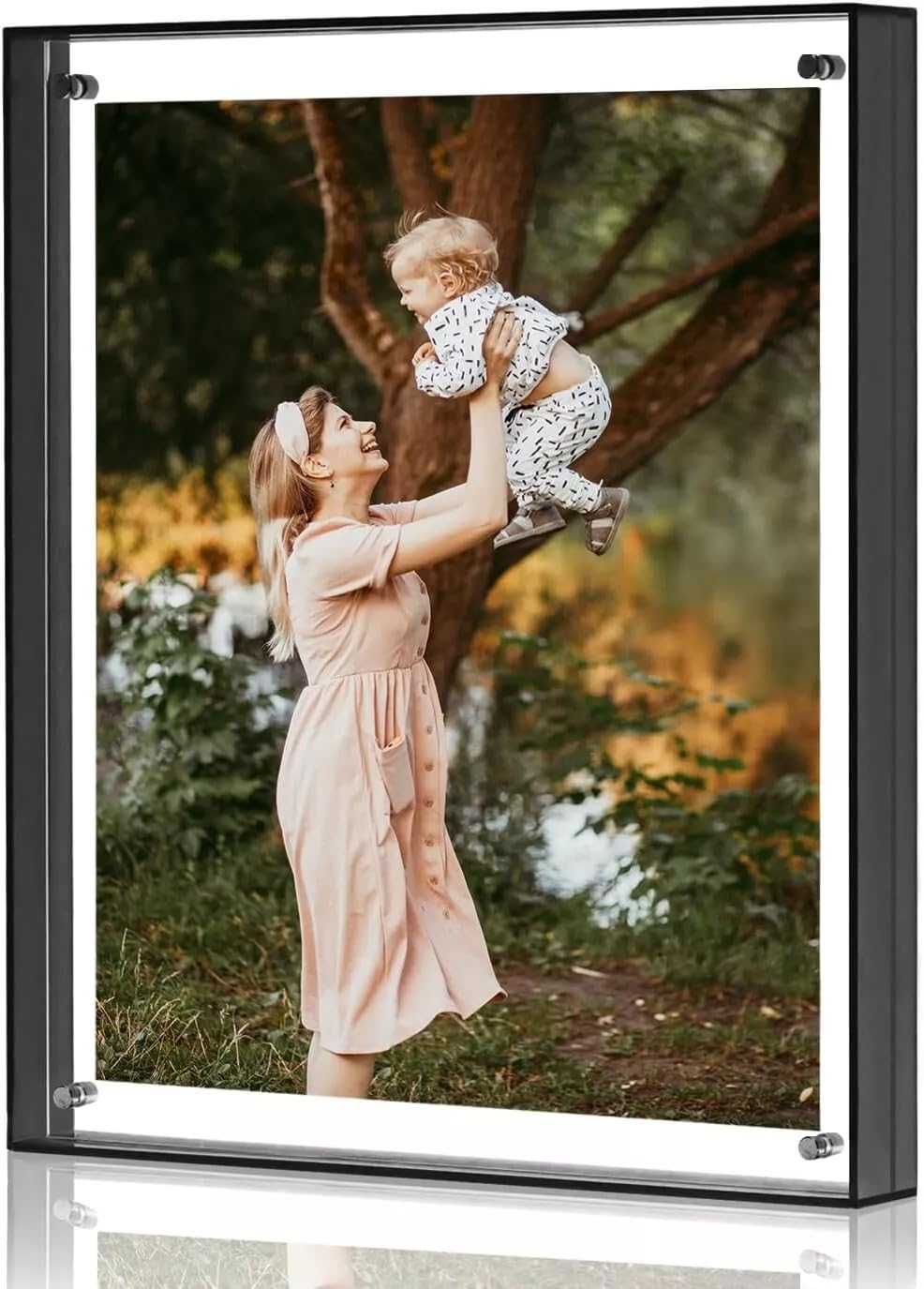 A4 Black Acrylic Picture Frame Photo Sleek Table Top Display 8.3 x 11.7 Inches (21 x 29.7 cm)