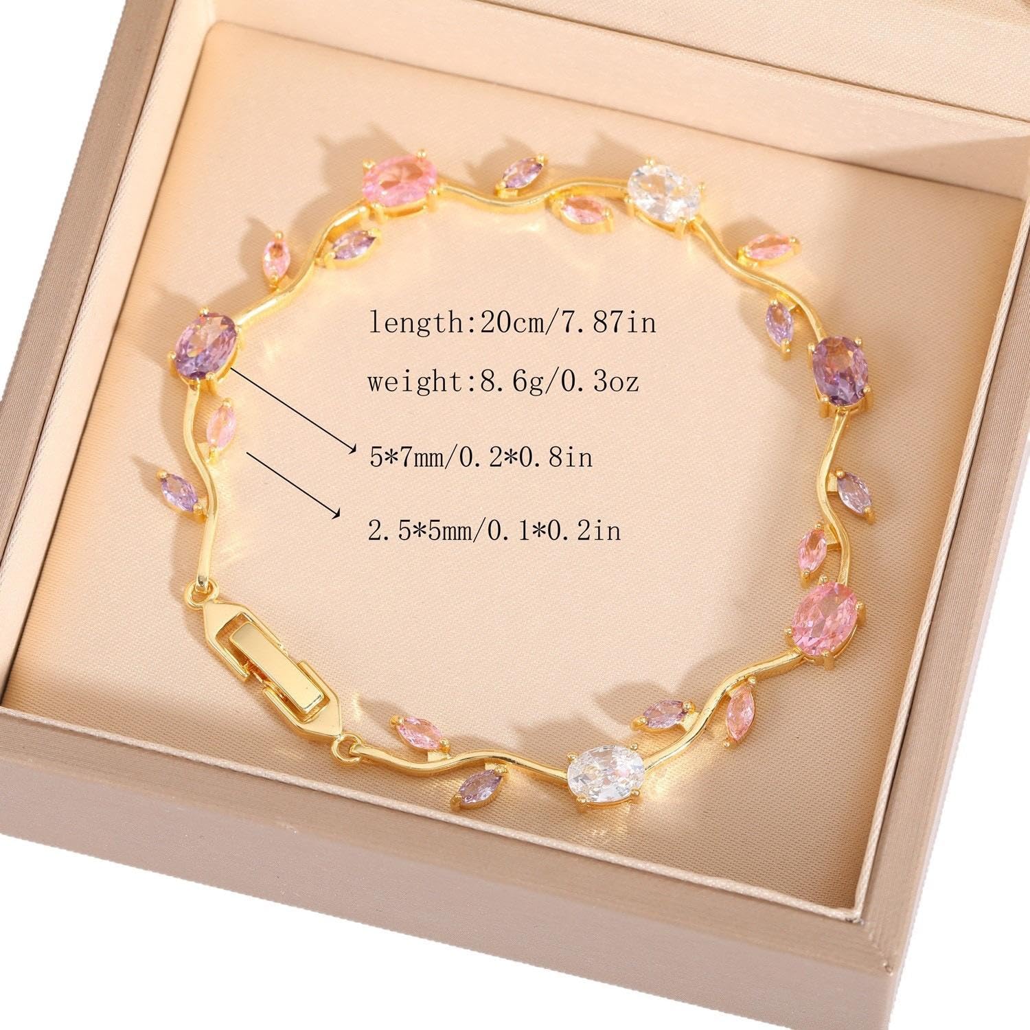 Wholesale Fine Jewelry Gold Silver Plated Brass Bracelet Exquisite Diamond Zircon Bow and Flower Charm Bracelet for Women-image-16
