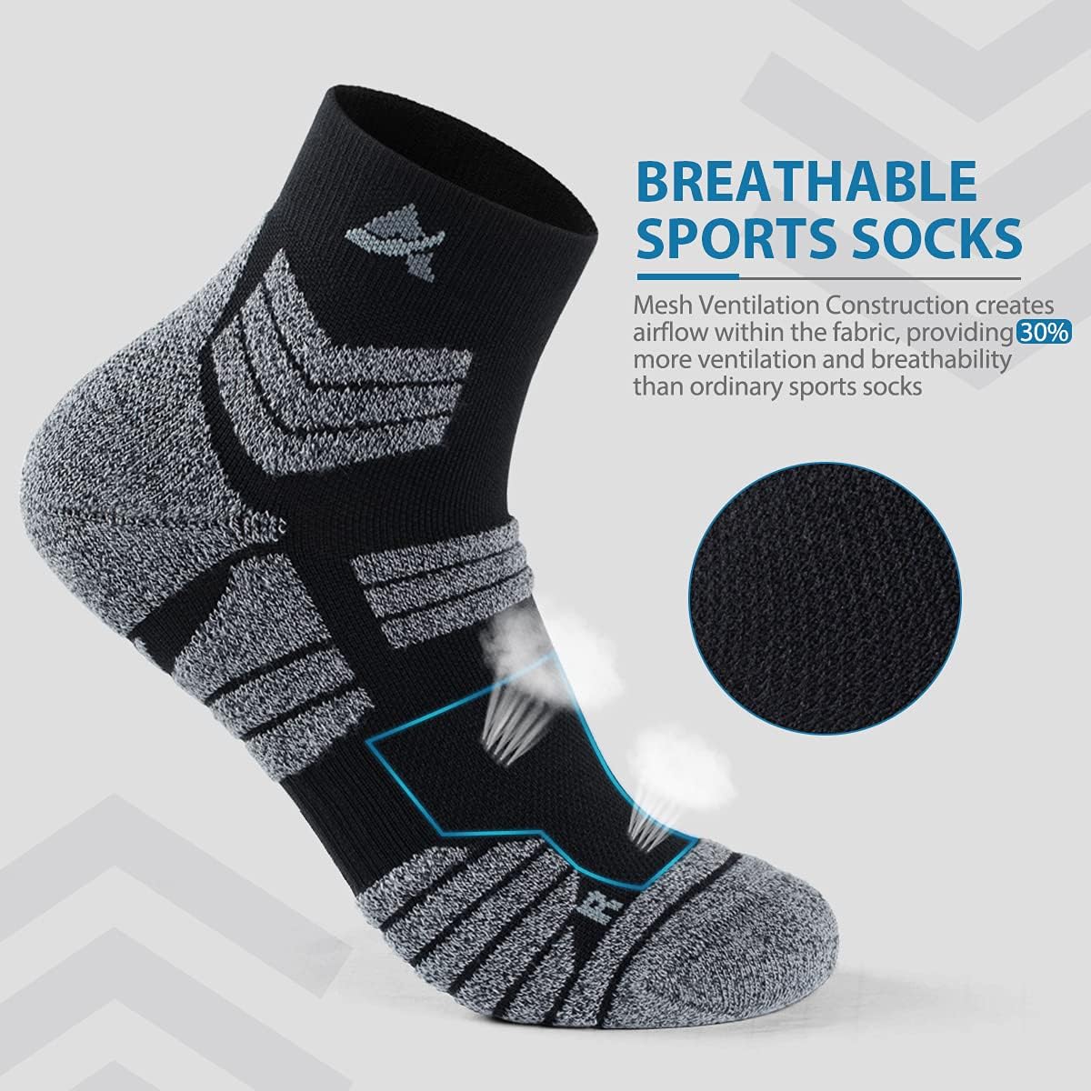 Avoalre Running Socks 3 Pairs Coolmax Sports Athletic Socks Moisture Wicking : Clothing, Shoes & Jewelry