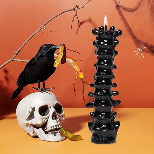 Miniatura 5 de Vela de columna vertebral para decoración de Halloween, vela de soja sin perfume de alta calidad con mecha de algodón para quemaduras limpias, velas