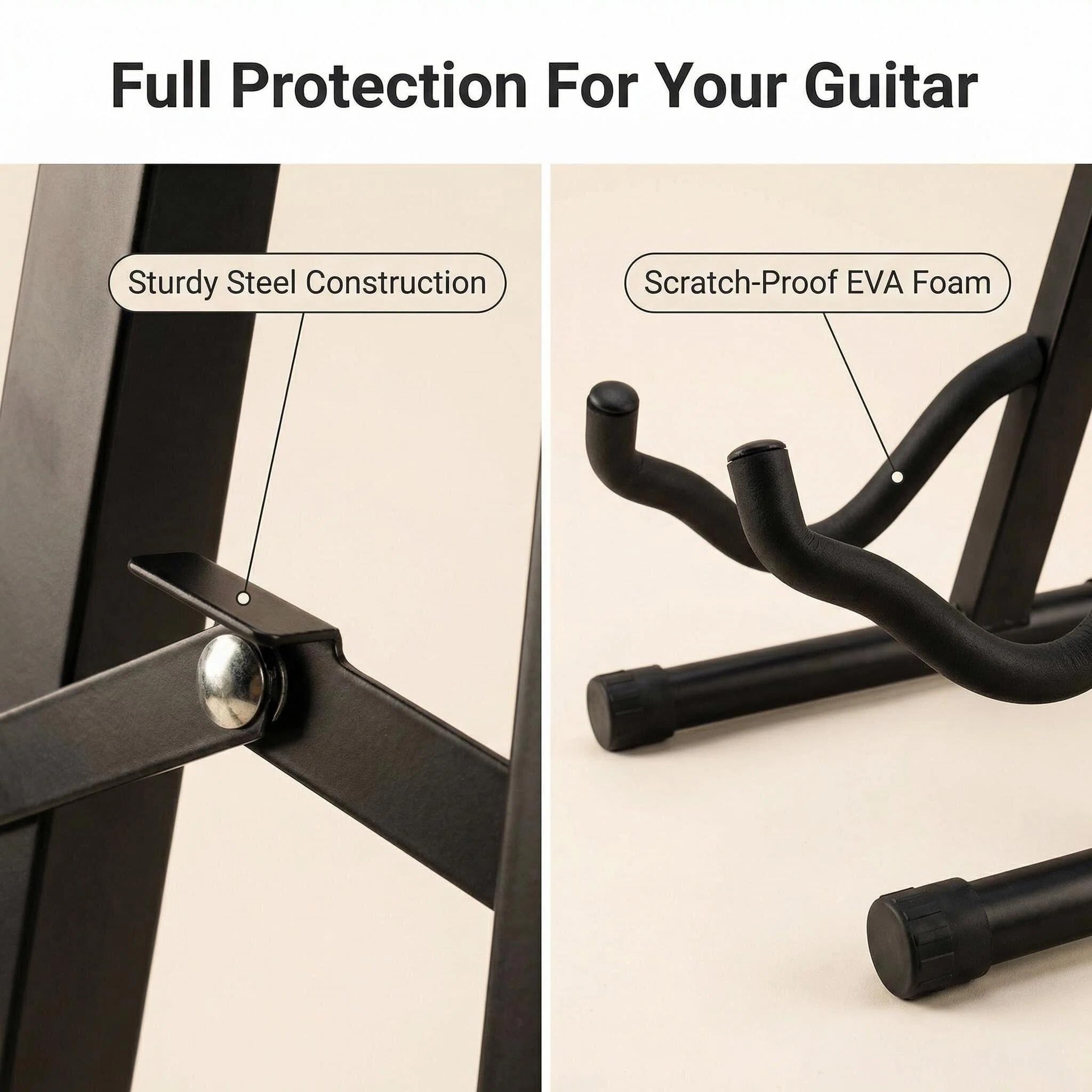 CAIHONG A-Frame Faltbarer Gitarrenständer für alle Gitarren Akustikgitarre Ständer, E-Gitarrenständer, Bass Gitarrenständer