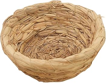 Amazon.co.jp: 繁殖鳥かご、繁殖巣, 編んだフラットベース繁殖巣