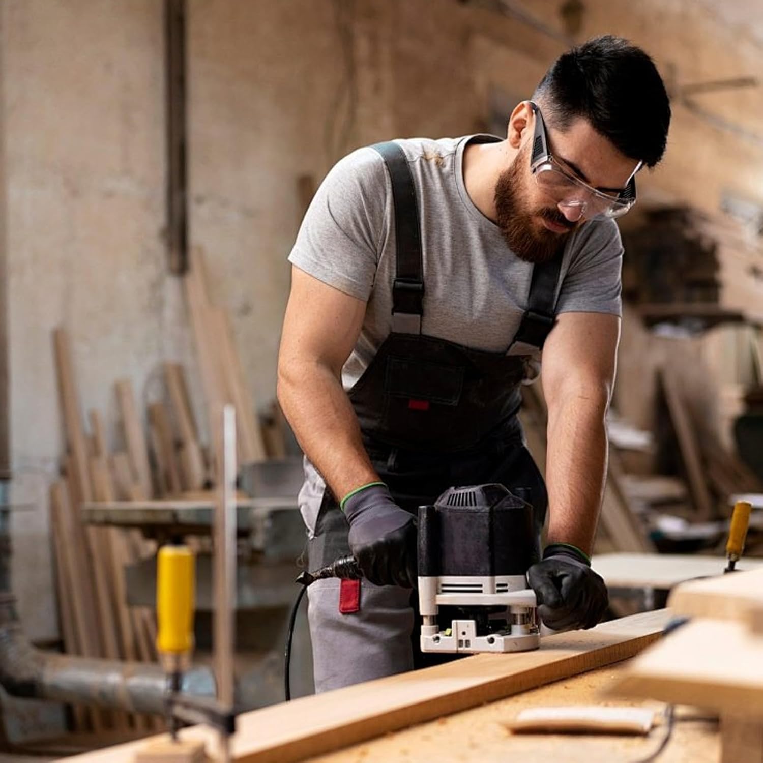 Aluminum Hinge Jigs with Adjustable Edging Guide and Marking Scale for Cabinet Door Mounting Portable Woodworking Tool Adjustable Margin Cabinet Template