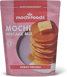 Mochi Foods Hawaii Original Mochi Pancake Mix - Light, Fluffy - Elevate Your Breakfast Game with Irresistible Chewiness 3.3 lb.