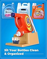 Vista 7 de TidyFriend - Soporte para detergente líquido para ropa con bandeja de goteo y patas de agarre de goma, soporte para organización y almacenamiento