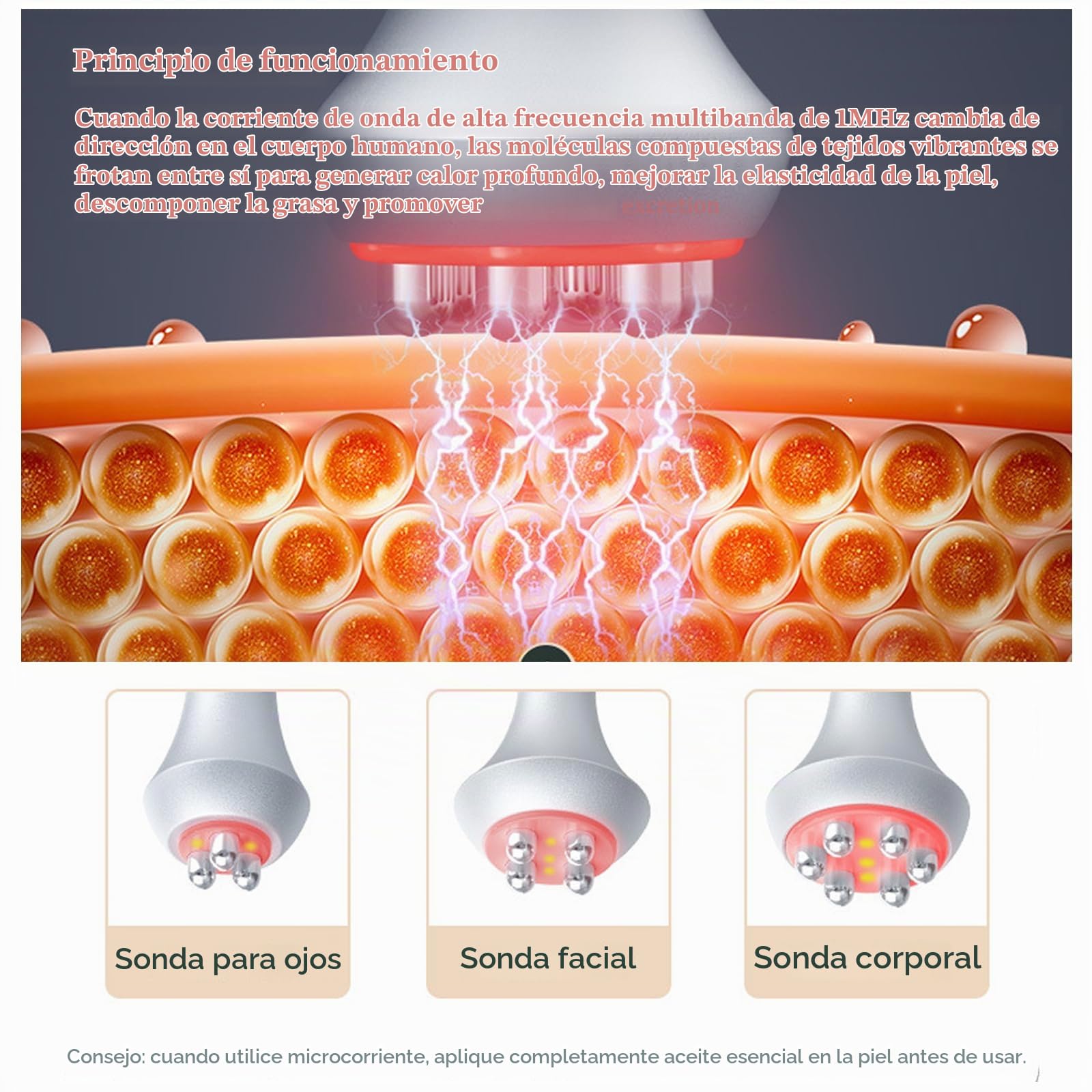 4 En 1 Cavitacion y Radiofrecuencia Corporal, 40k Radiofrecuencia Facial Y Corporal, Masajeador Anticelulitico Reductor Para Casa, Máquina De Adelgazamiento Ultrasónica