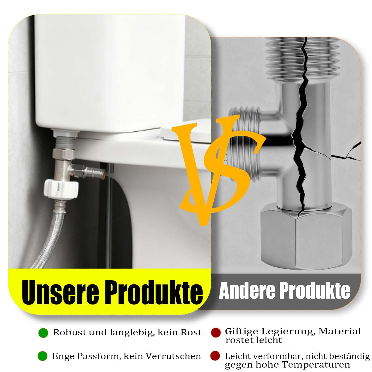 Connecteur en T 3 Voies,Vanne D'inversion WC en Cuivre 3/8" | avec Dents Latérales 1/2" Vanne,Connecteur de Tuyau 3 Voies, pour réservoir de toilettes,robinet de douche