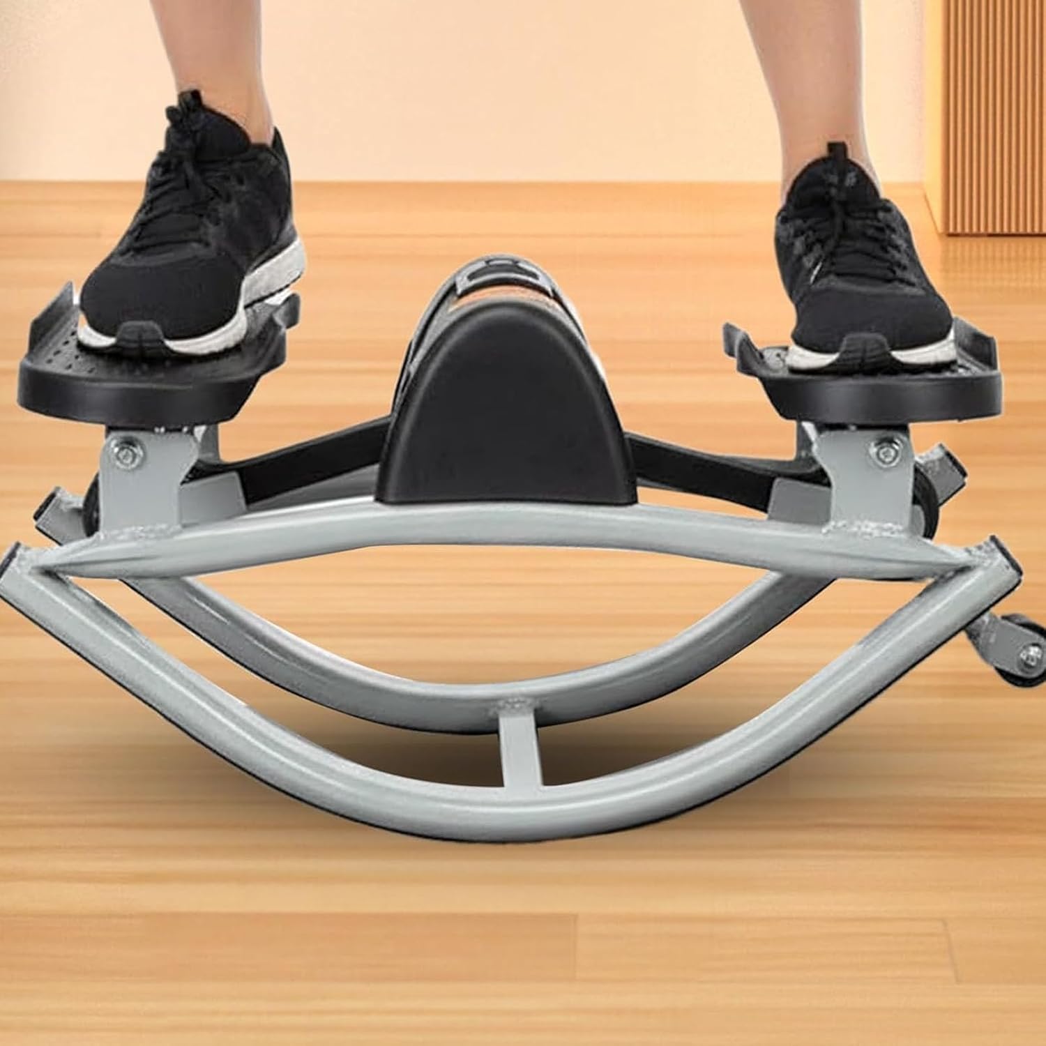 Lateral Rocking Fitness Stepper, Portable Compact Side-to-Side Steppers, Rock Stepper Side to Side, with Digital Display and Protective Blanket, for Exercise at Home