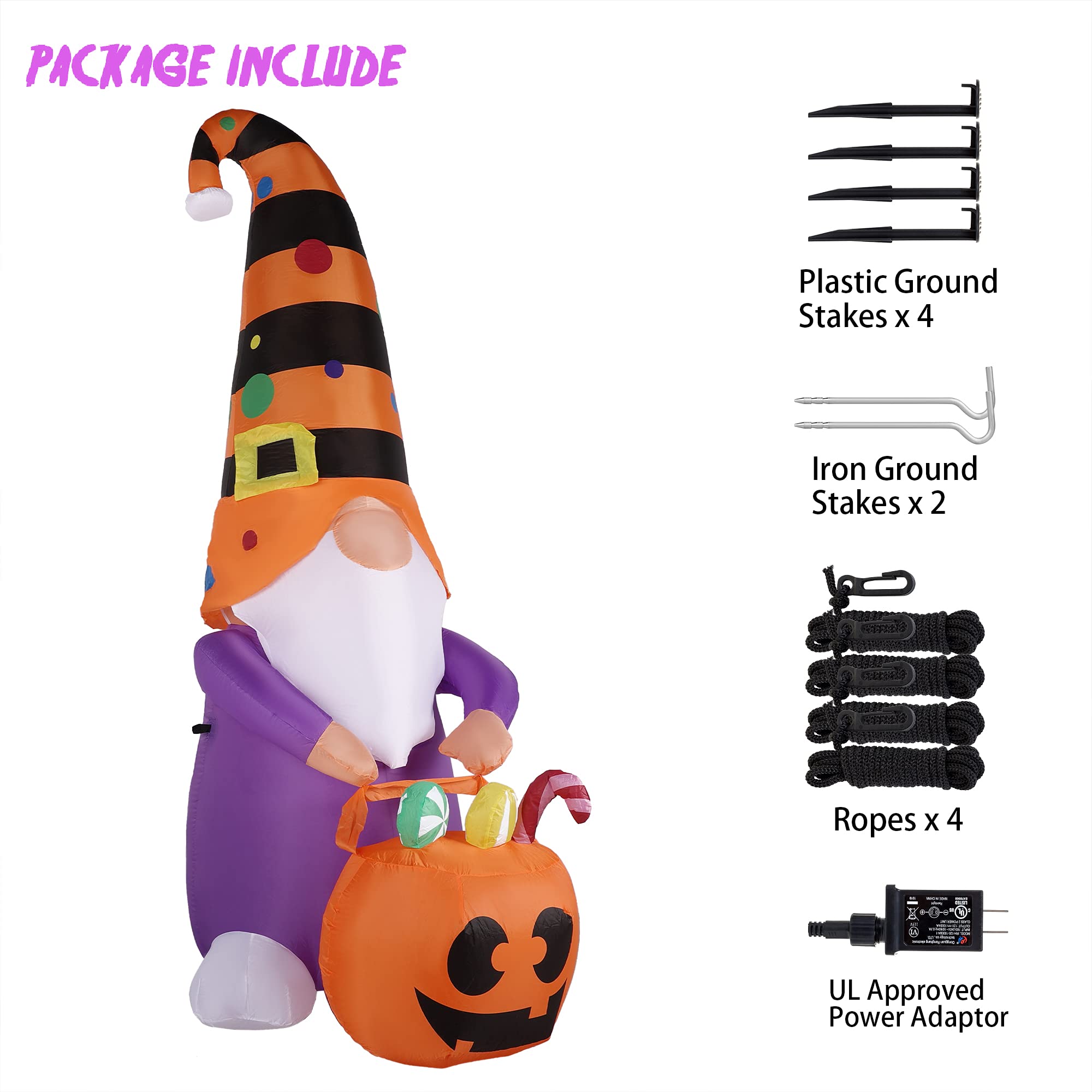 8 FT Long Halloween Decorations Outdoor, Halloween Inflatables Decor