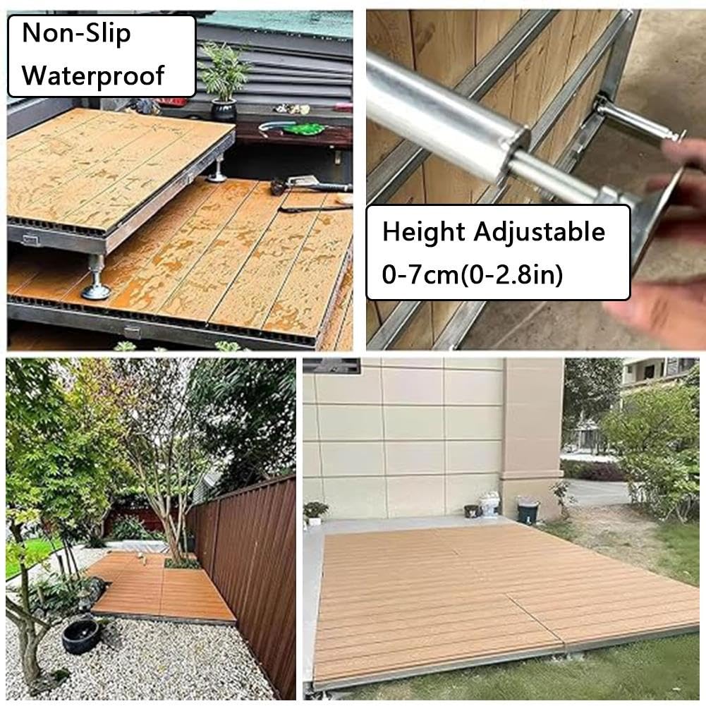 Plataforma de Terraza Elevada Ajustable Exterior Modular