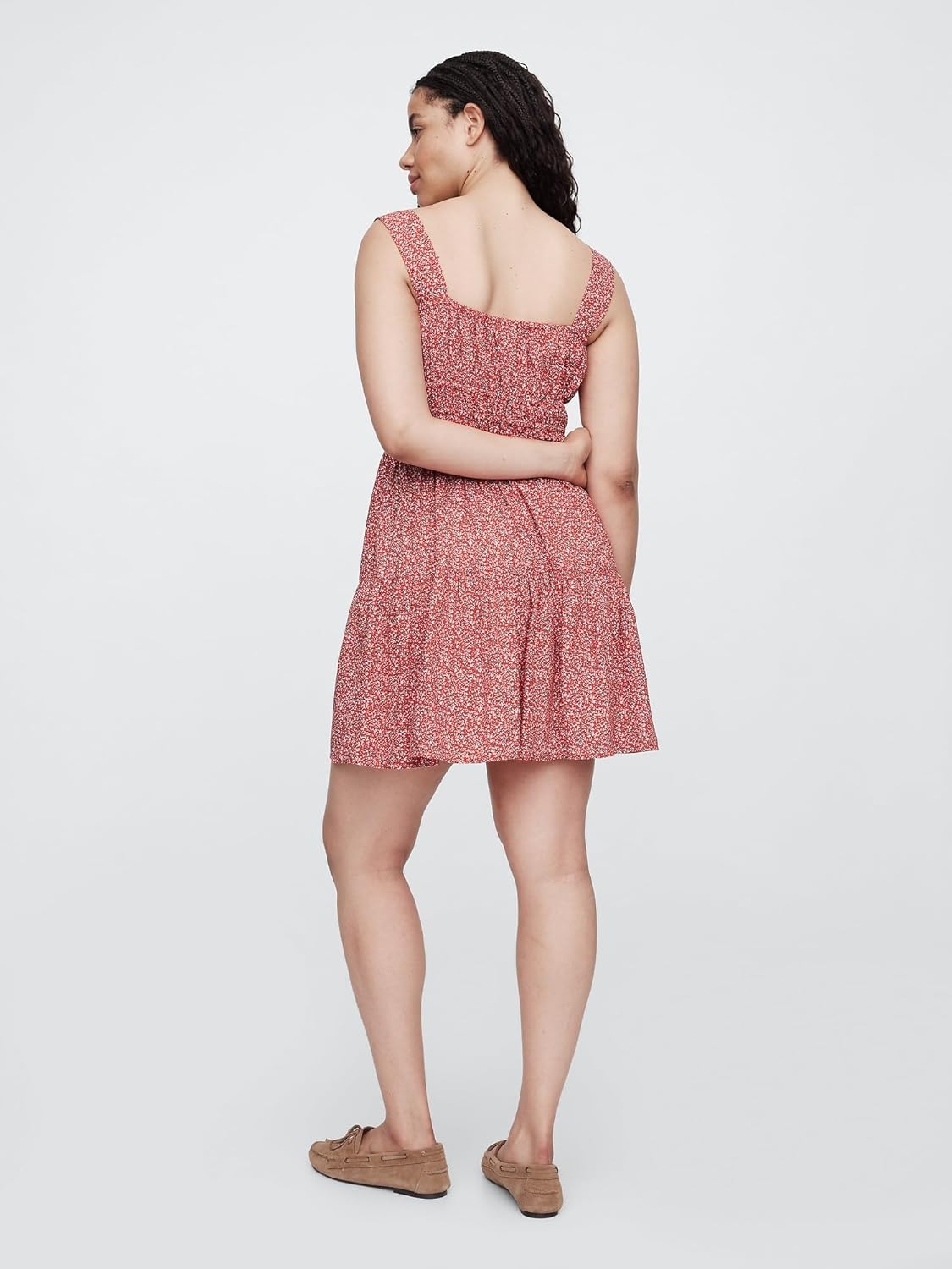 Gap Womens Tie-Front Smocked Mini Dress - Image 5