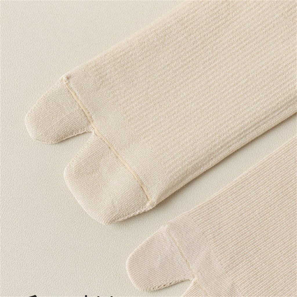 JSEIAJB Split Toe Boneless Cotton Socks for Children with Socks Middle Tube Stacked Socks
