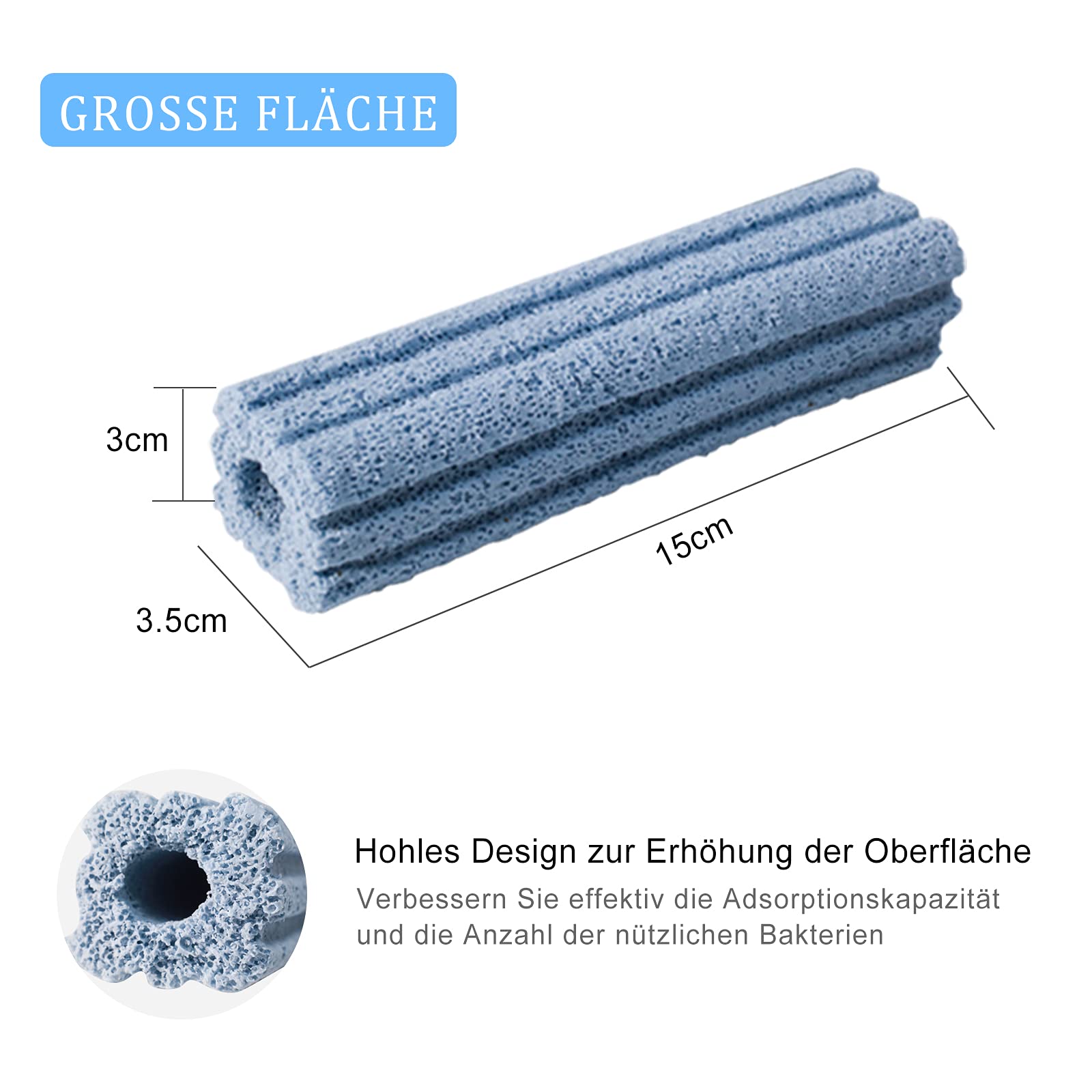 Supporti Filtranti Per Acquari 3 Kg - 30 Pezzi, Design A Nido D'Ape, Per Acqua Dolce, Migliora Qualità Acqua