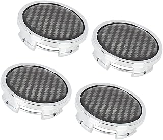 ACROPIX 57mm Dia 4 Lugs Car Wheel Tyre Center Hub Caps Covers Matte Black - Pack of 4