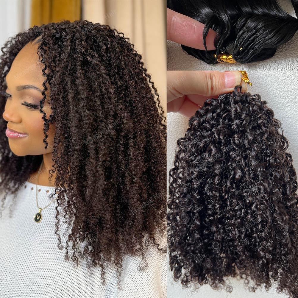 Knotless Pre Separated Human Hair Crochet Extensions for Braids Afro Kinky Curly Brazilian Virgin Feather Hair Bundles Boho Twist Braiding Hair for