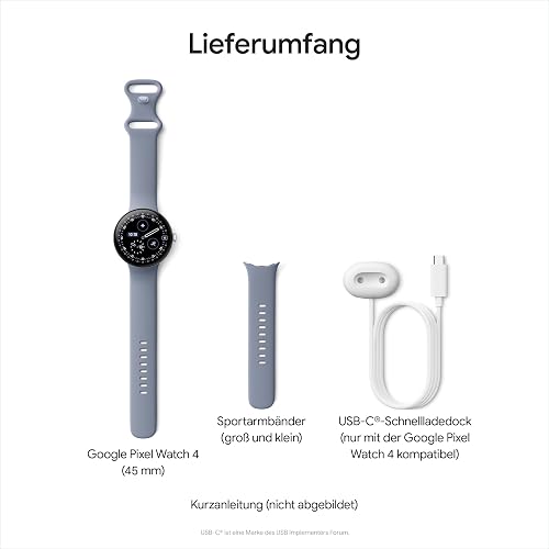 Google Pixel Watch 4 (45 mm) – Montre connectée Android, Suivi Complet des données de santé et de Remise en Forme – Boîtier en Aluminium Noir Mat – Bracelet Sport Noir Volcanique – LTE - 13