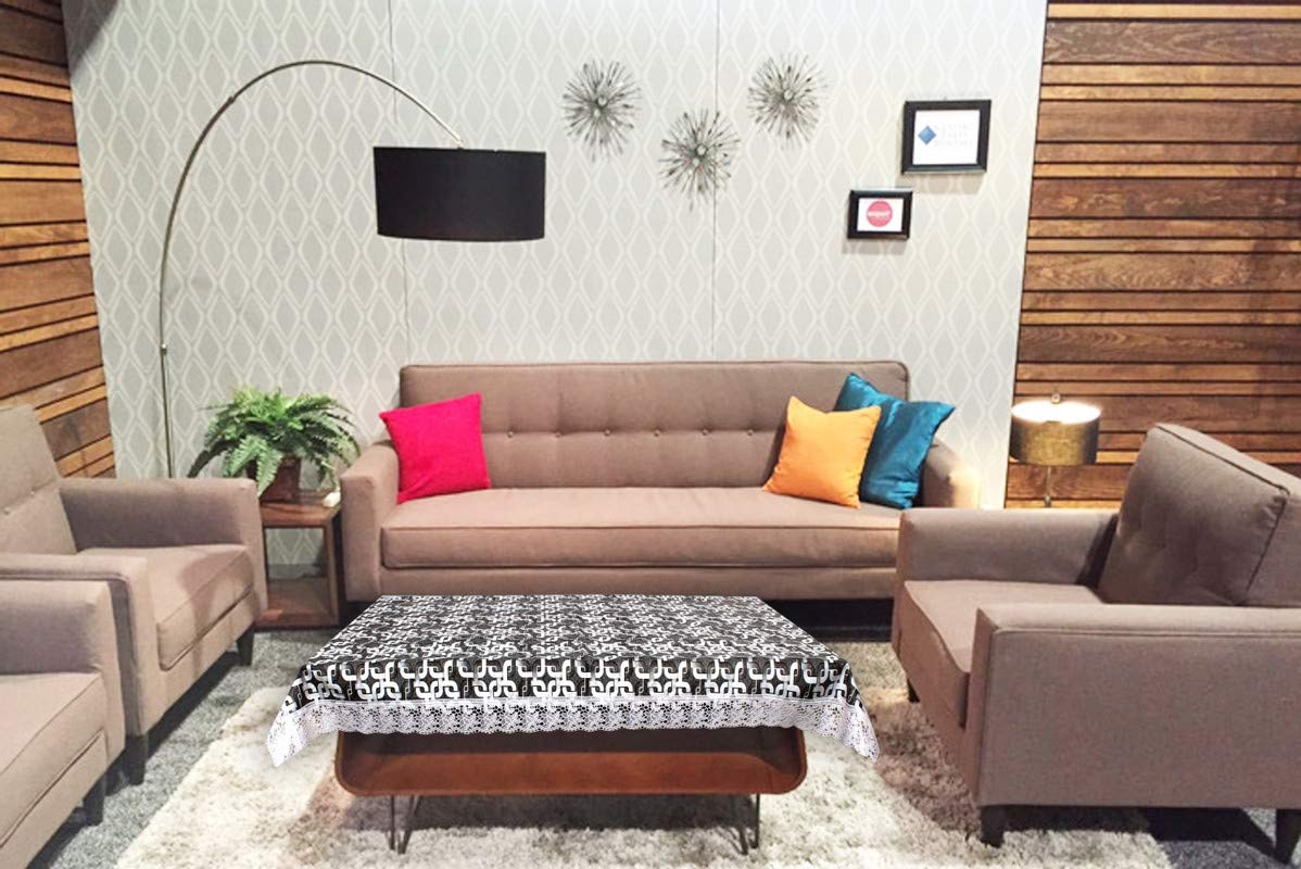 The Furnishing Tree Rectangular Shaped WxL 45x70 Inch Center Table Cover Trellis Pattern Grey, Waterproof PVC-picture-10