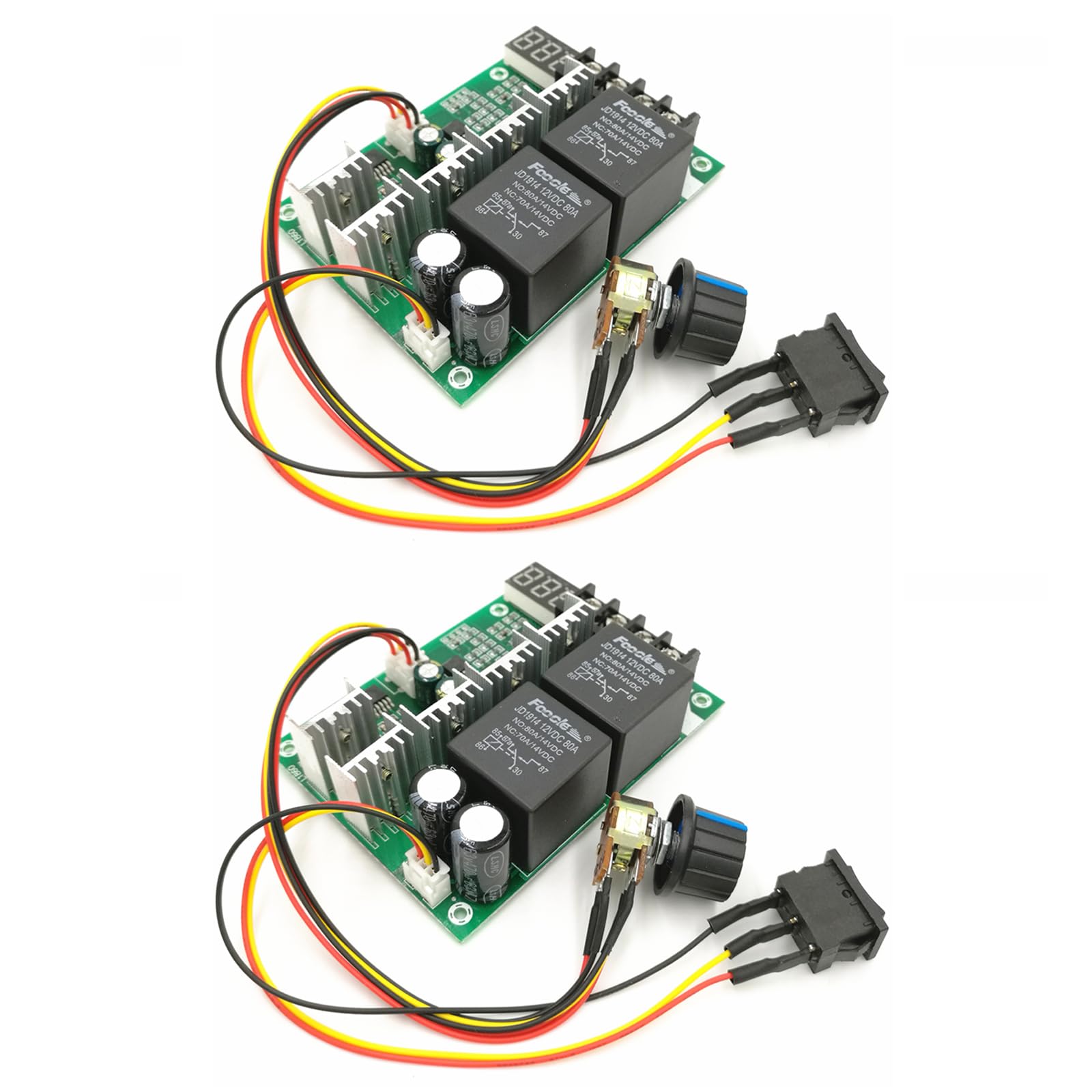2PCS Regolatore di velocità del motore Dc, Controller motore Dc10-50v, Pwm Interruttore di controllo motore reversibile, Interruttore driver motore reversibile