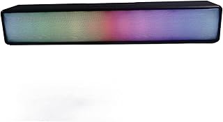 Asixxsix Computer Speaker, Wireless Bluetooth 5.1 Ddynamic RGB Computer Sound Bar USB Connection Wireless Speaker with Dual Speakers for Desktop PC Laptop Tablets Smartphones