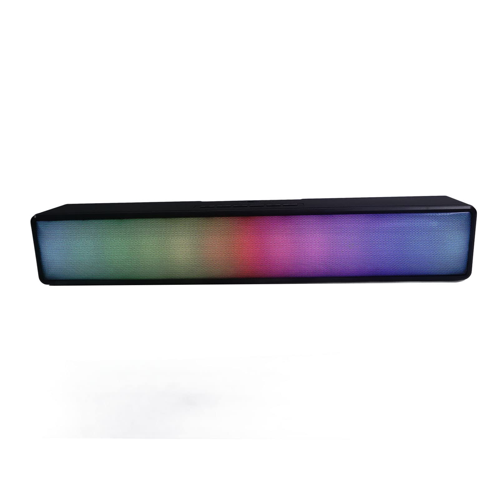Głośnik Komputerowy, Bezprzewodowy Bluetooth 5.1 Ddynamic RGB Soundbar do Komputera Połączenie USB Głośnik Bezprzewodowy z Dwoma Głośnikami do Komputerów Stacjonarnych Laptopy