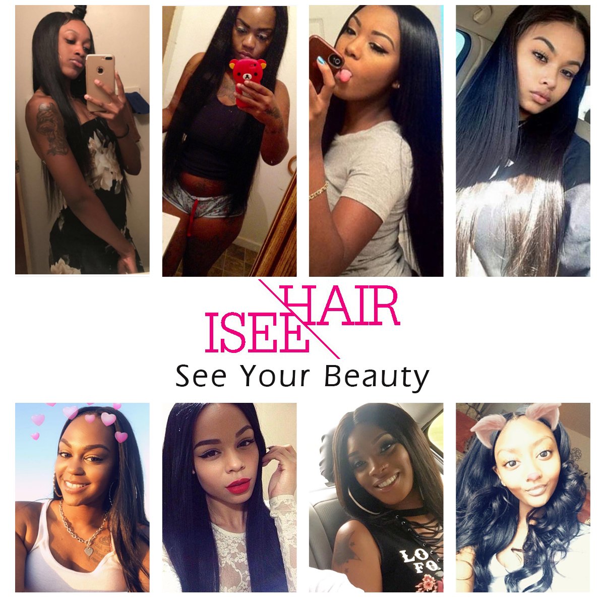 ISEE Hair 8A Malaysian Virgin Straight Hair 3 Bundles 100% Unprocessed Human Hair Weave Bundles Hair Extensions 3 Bundles Deal Natural Black 12 14 16inches