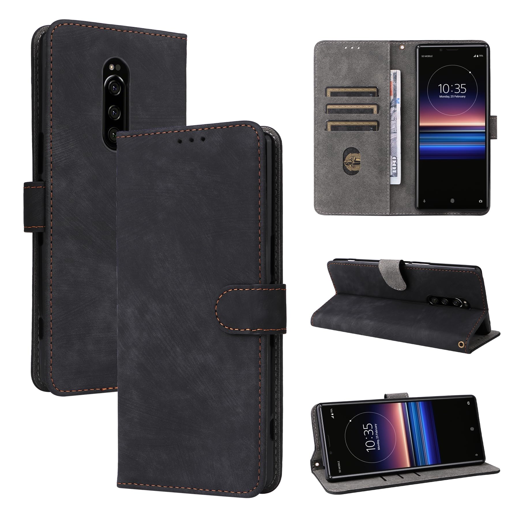 Étui Portefeuille En Cuir Pour Sony Xperia 1 (modèles J8110/J9110) - Neuf, Plusieurs Couleurs