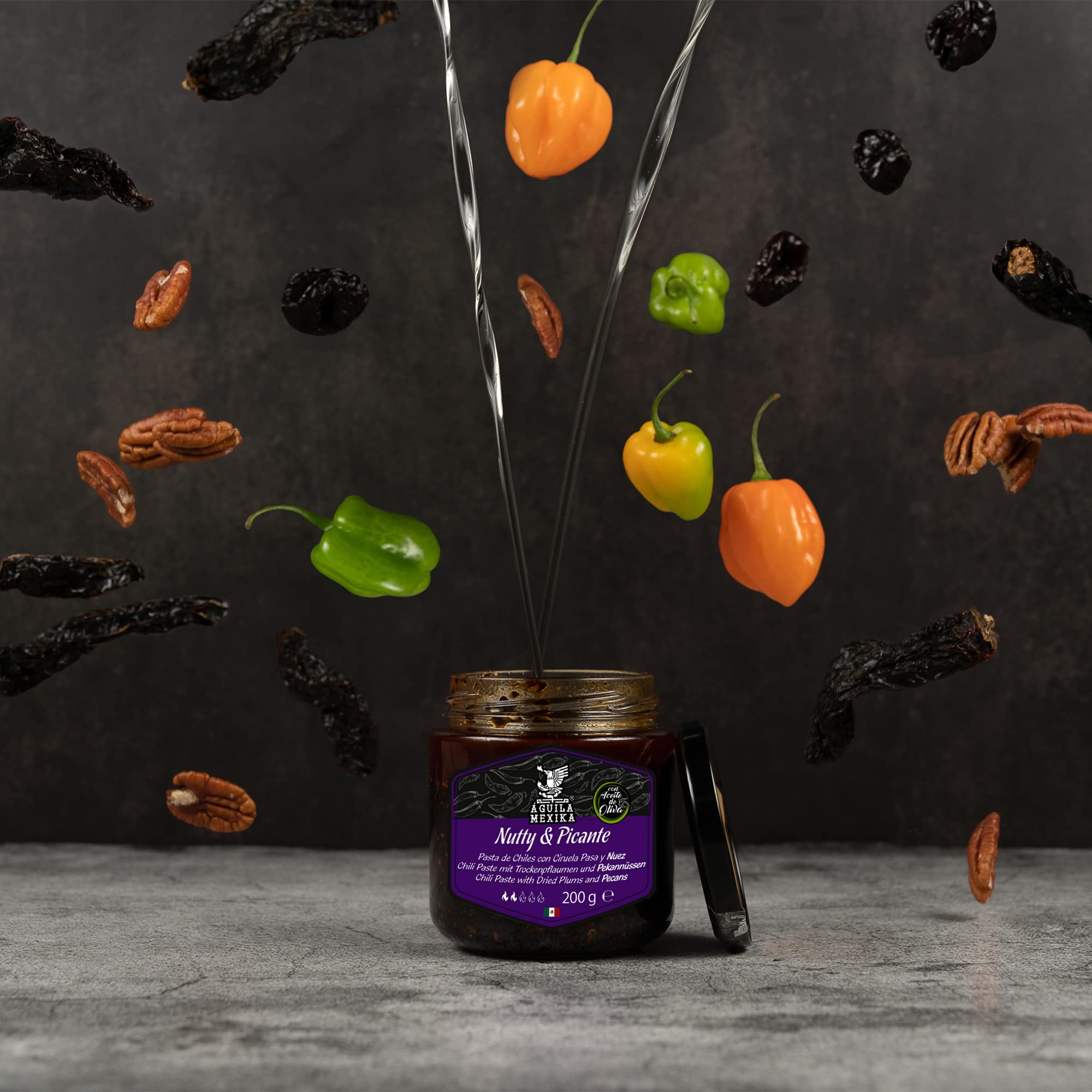 ÁGUILA MEXIKA 3-Pack Escencial Set de salsas picantes gourmet mexicanas ingredientes naturales