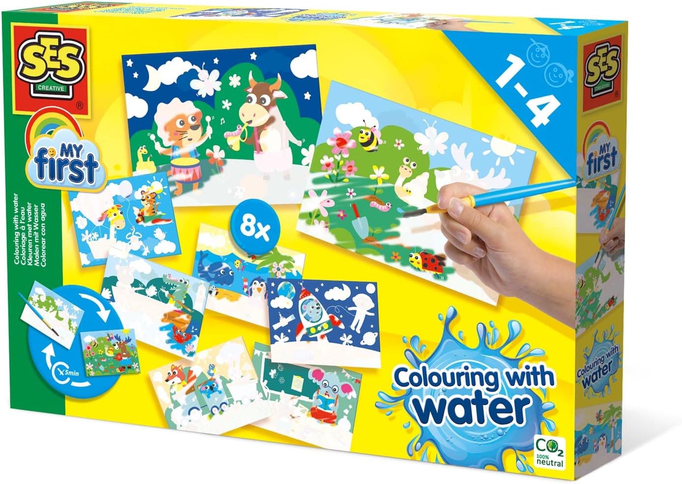 SES Creative 14459 Colouring with Water - Hidden Animals Mega Set