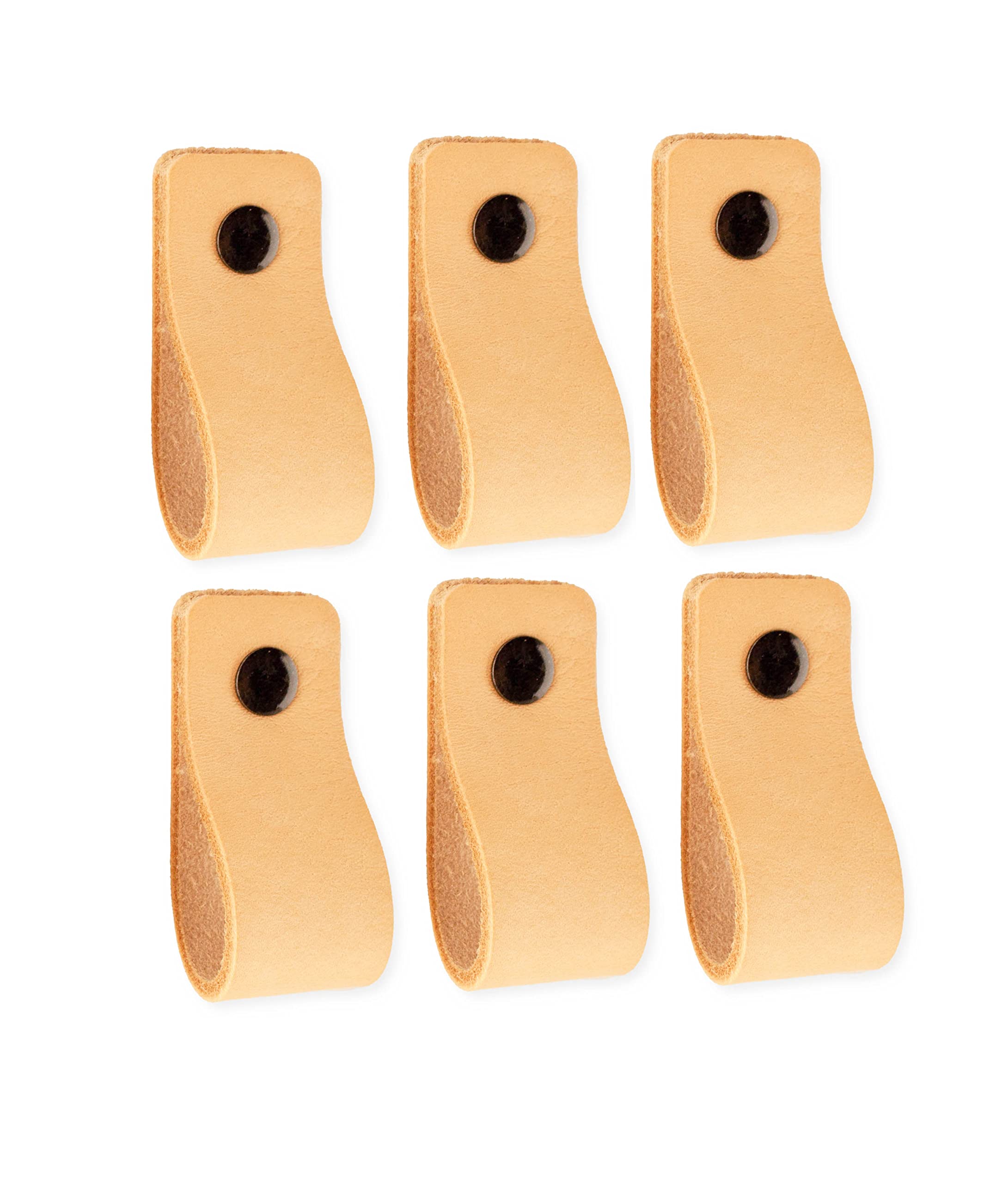 Brute Strength – Skórzane uchwyty meblowe – 12,5 x 2,5 cm – 12 szt. | Uchwyty do szafek, szuflad i komód z pełnoziarnistej skóry; do kuchni, łazienki i mebli drewnianych