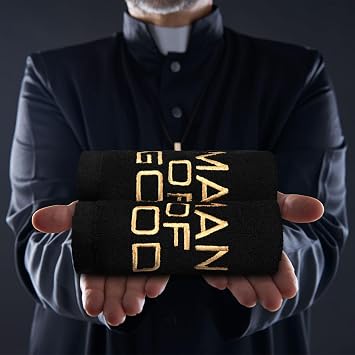Buryeah 6 Pcs Pastor Towels Pastors Appreciation Gift, Black, Man of God