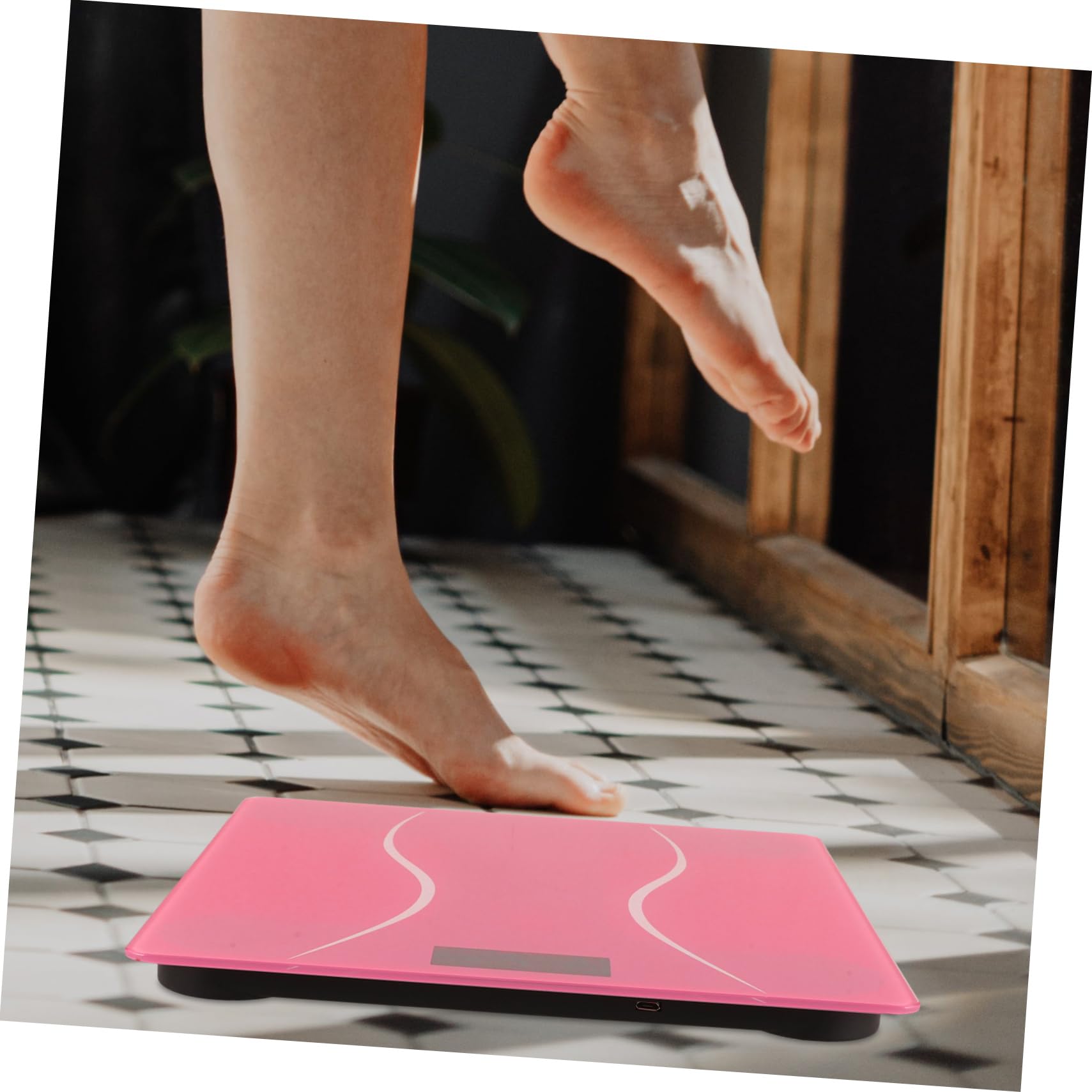 MAGICLULU Báscula Digital Inteligente Precisa para Peso Corporal, Recargable por Usb, de Vidrio Templado Compacta para Hogar y Dormitorio