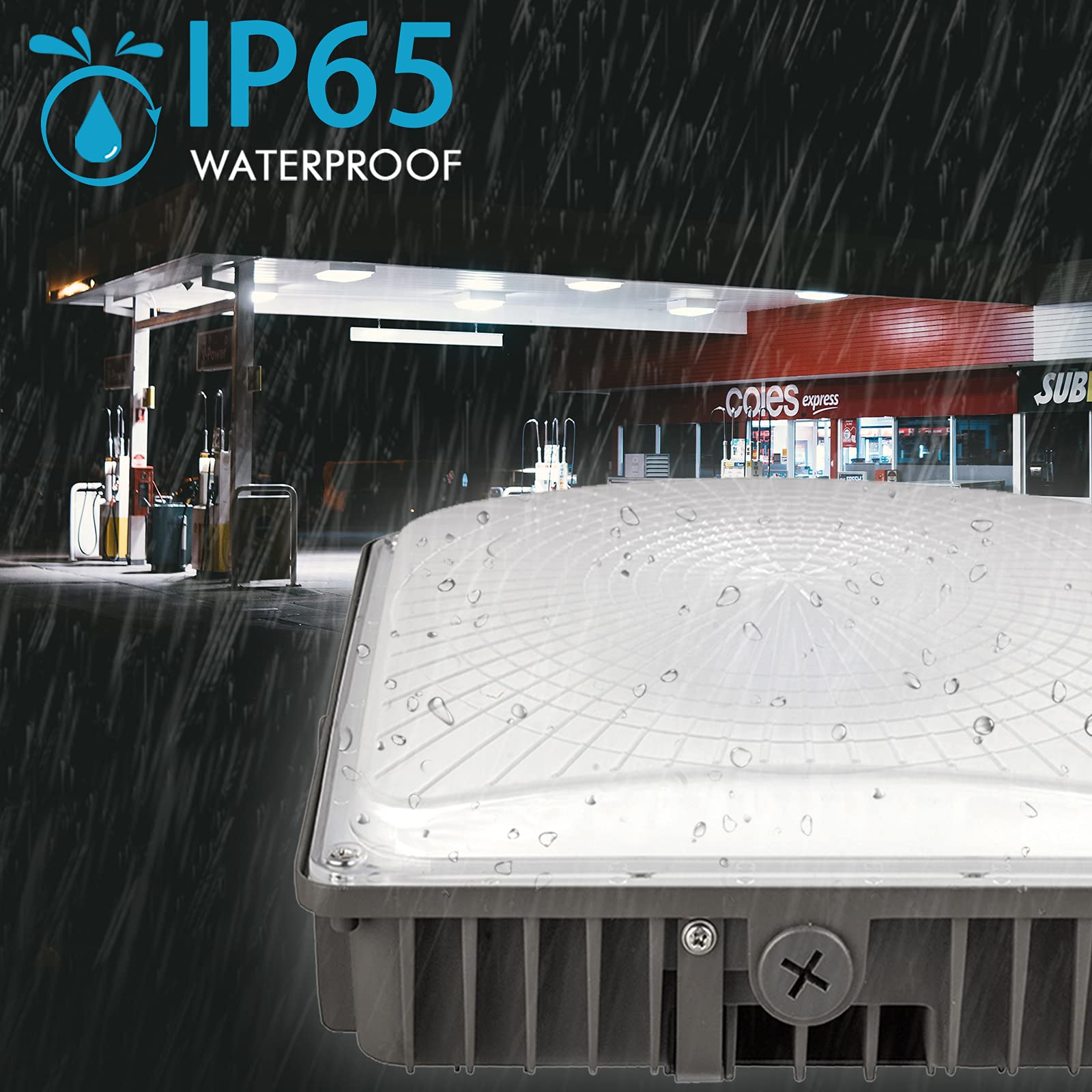 KCCCT LED Canopy Lights 70W 9100lm LED Gas Station Canopy Light Fixture