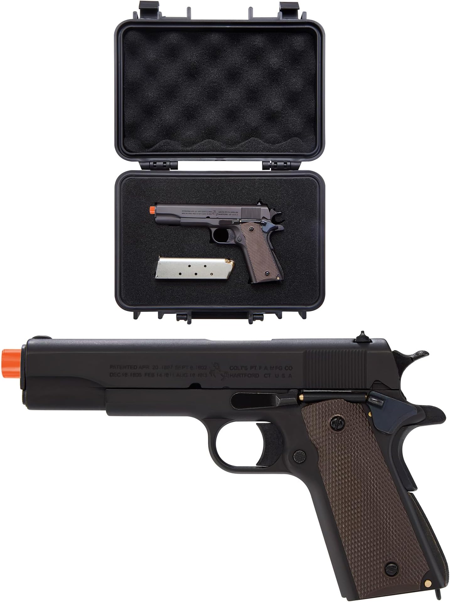 MASSIMO PRECISION Miniature M1911 Model Kit 1:2.05 Scale - Metal Build Model Set for Desktop Display - Gift for Enthusiasts & Collectors - No Shooting Function (Black-B)