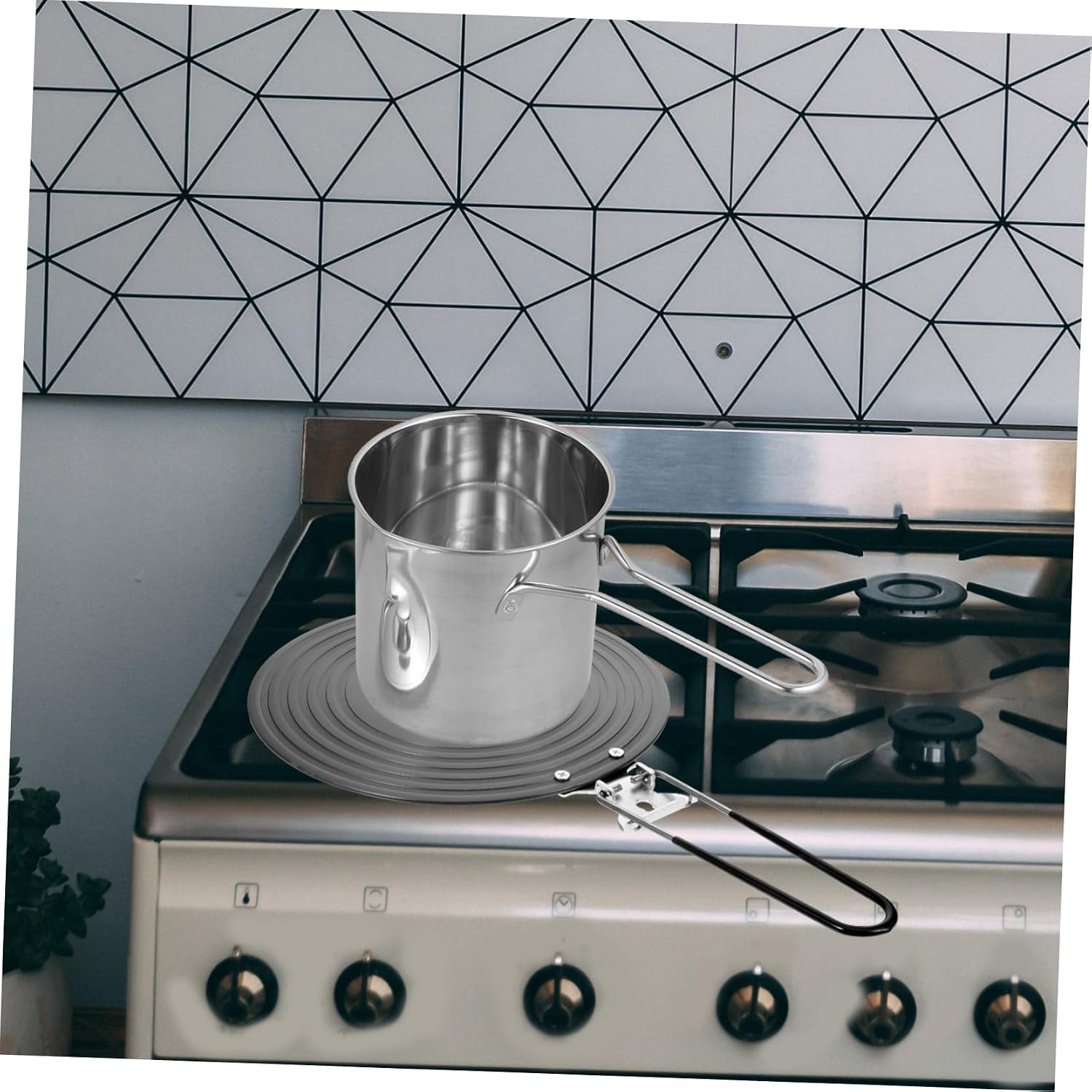 SHOWERORO Heat Diffuser Induction Converter Plate Heat Conduction Plate for Gas and Electric Stoves Aluminum Design for Even Cooking and Safe Handling