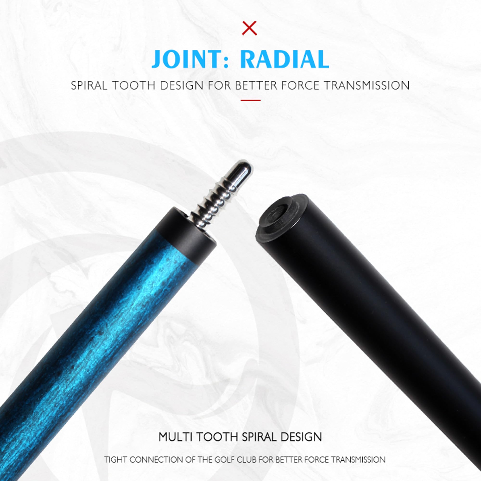 YEUEK Little Monster BD Carbon Fiber Pool Cue Stick,12.5mm Low Deflection Shaft