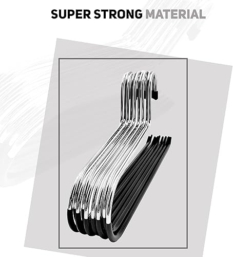 Miniatura 6 de BuyDBest - Juego de 9 colgadores de acero inoxidable, resistentes para colchas, mantas, manteles, ropa de cama, toallas grandes