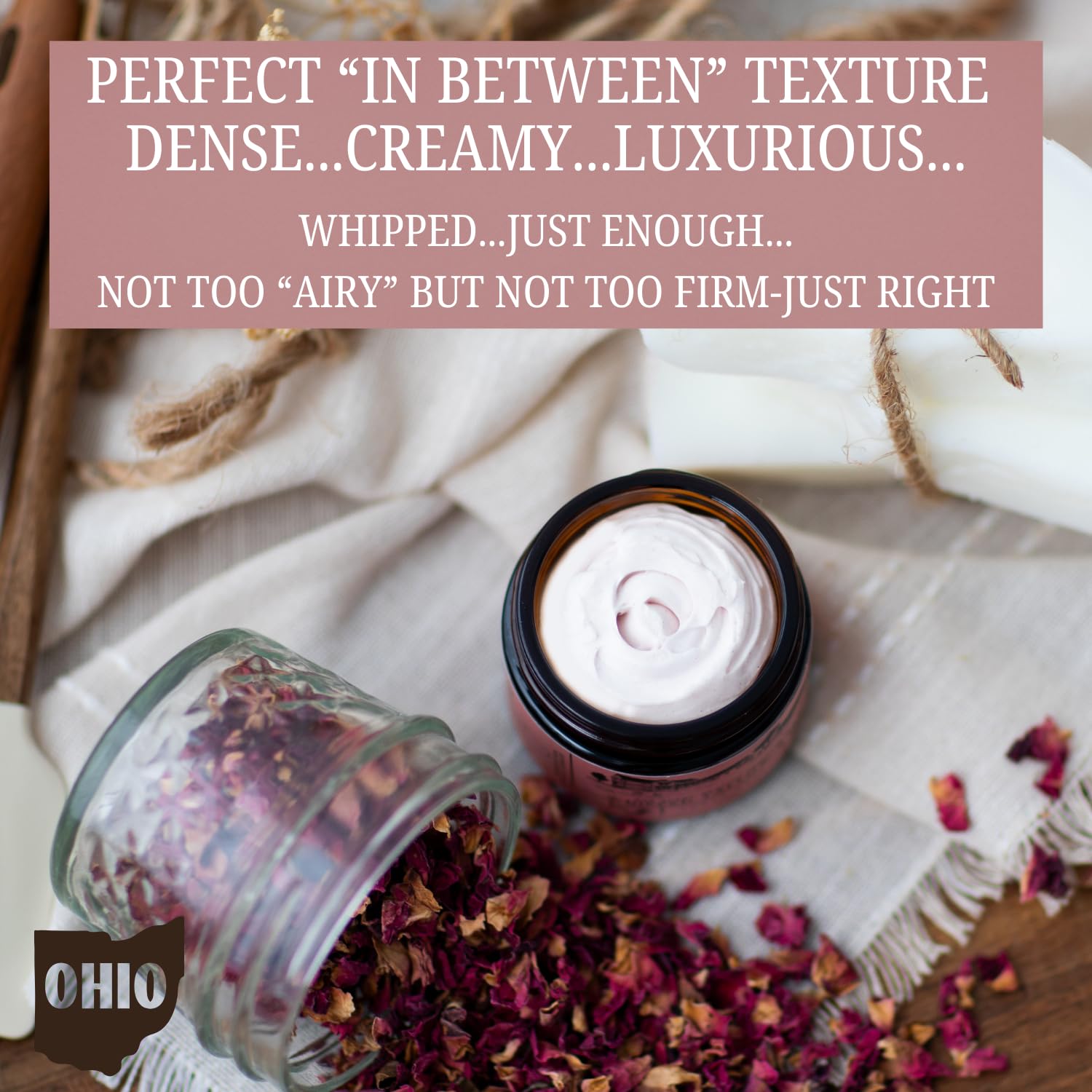 Rose-infused 100% Grass-Fed Whipped Tallow Balm-Organic Raw Manuka Honey & Organic Jojoba Oil, Rosehip Oil, Face and Body Moisturizer for Dry, Sensitive Skin, Eczema (Honey Rose)