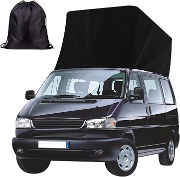 Roof Protector Replacement for VWT4, 600D Oxford Fabric, Black, Weather Protection, Pop-Top Camper Roof Tent for Pitched Roof, Sleeping Roof, Outdoor Camping, Hat Calicap Rain Cover, Winter