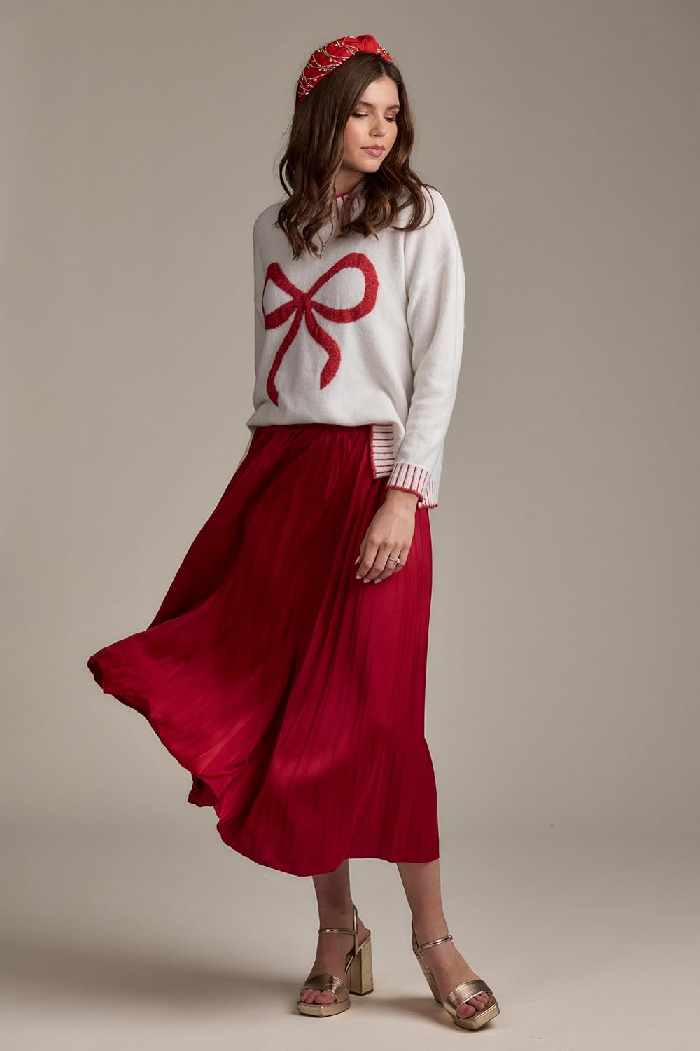 Mud Pie Women's Townes Pleated Skirt