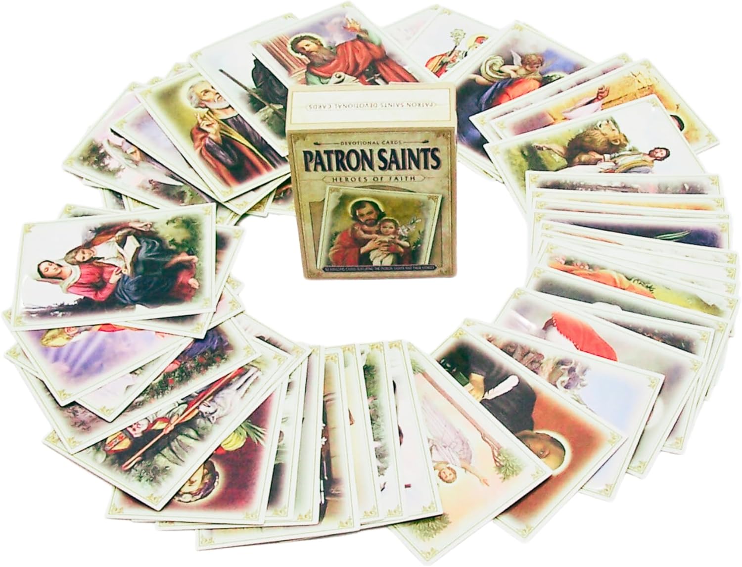 Wowser Patron Saints Deck of Cards Set, Educational Stories, Sunday School Lessons and Catholic Church Activities, Pack of 52