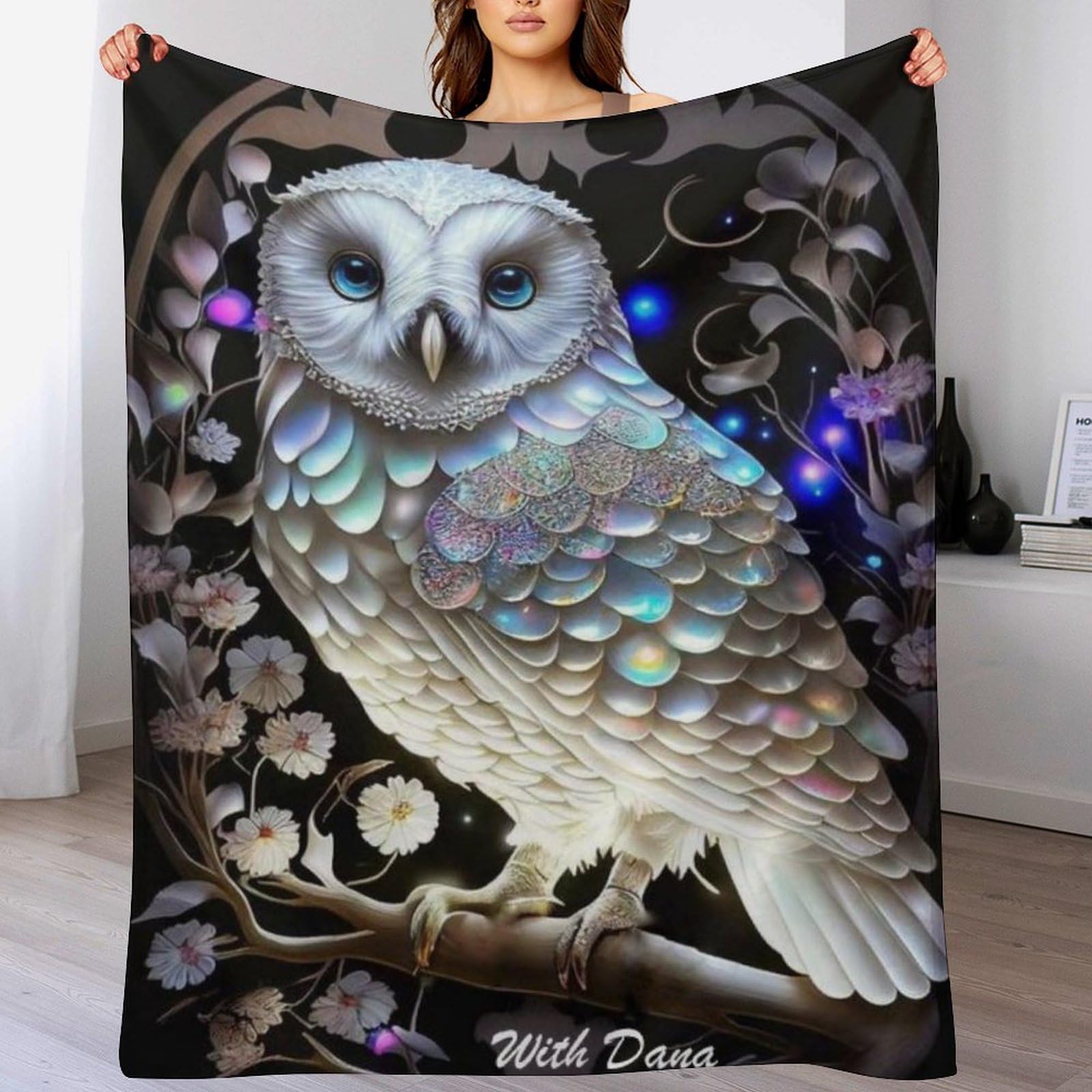 Couverture polaire hibou 100x130cm une idée de cadeau douce pour toute la famille