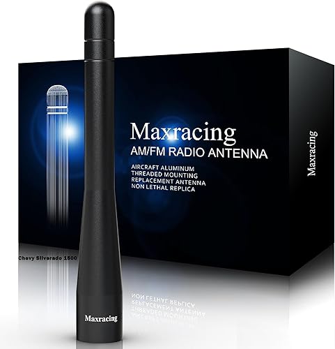 MAXRACING Antena corta de aluminio compatible con Chevy Silverado 1500 2006-2024