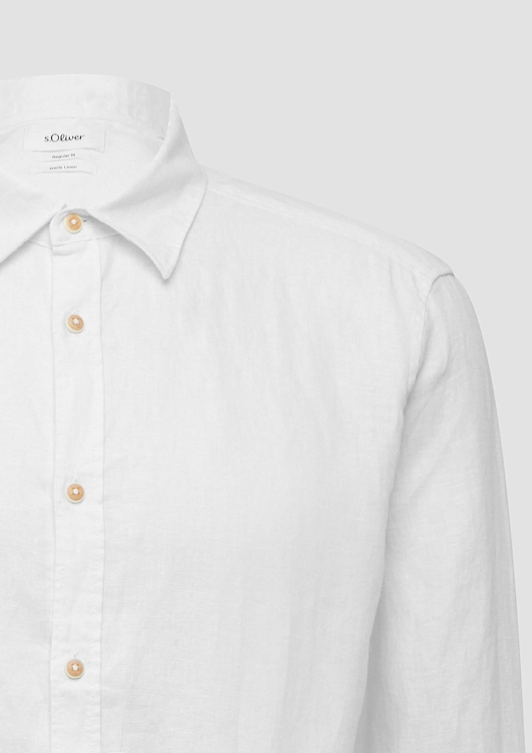 s.Oliver Regular Fit: Langarmhemd aus Leinen