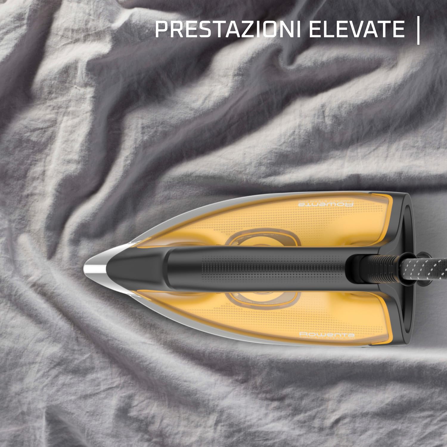 ROWENTA COMPACT STEAM PRO, Ferro da Stiro con Caldaia ad Alta Pressione, 6.4 bar, Colpo Vapore da 325 g/min, Piastra Antigraffio, DG7644